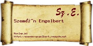 Szemán Engelbert névjegykártya